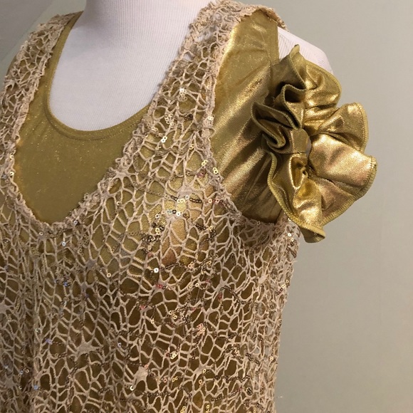 Alexandra gold dance dress adult large balera Leo - Picture 6 of 8